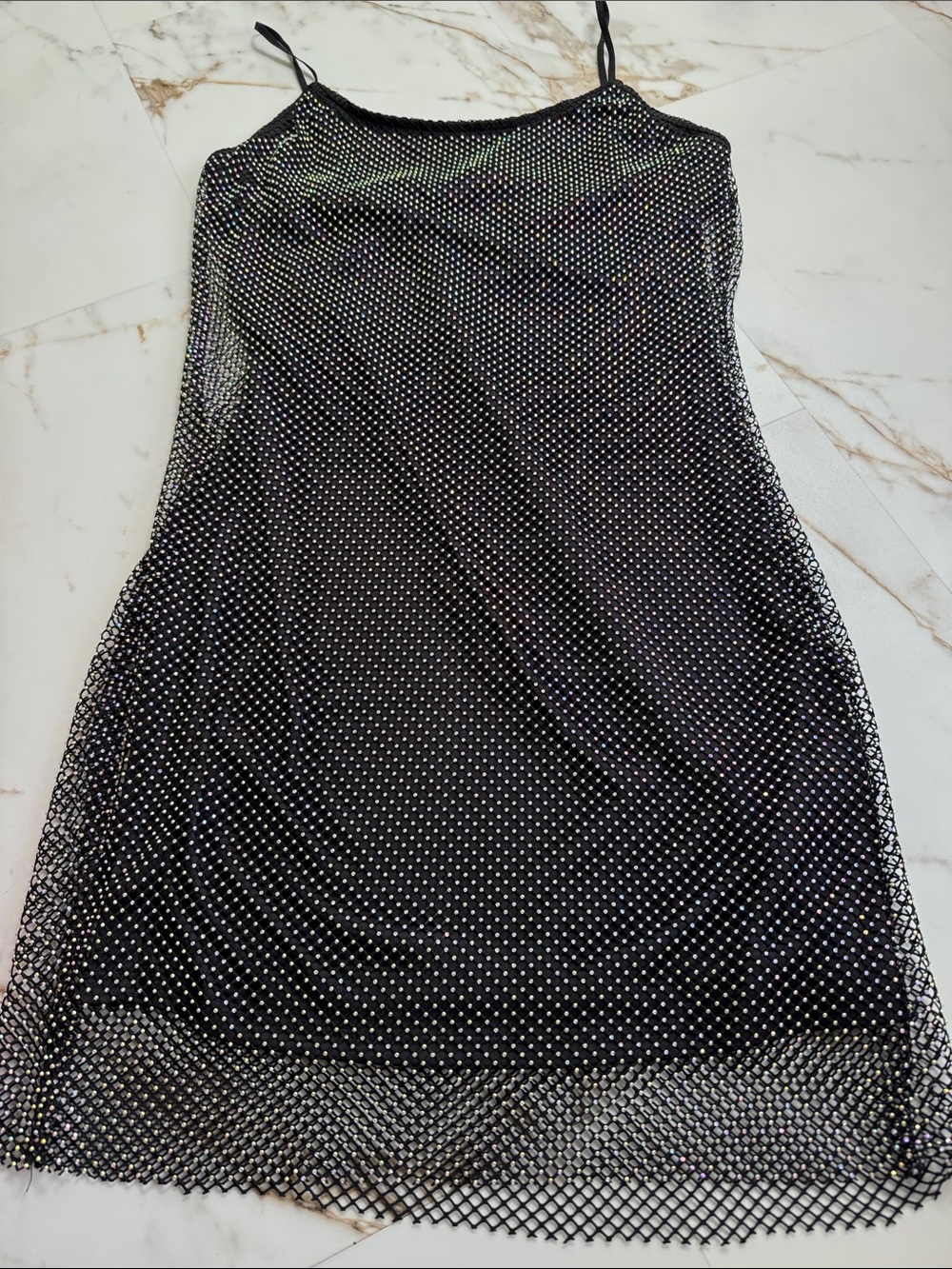 Haute Monde Sparkle Mesh Slip Dress Sz L Festival Dance Cosplay Holiday